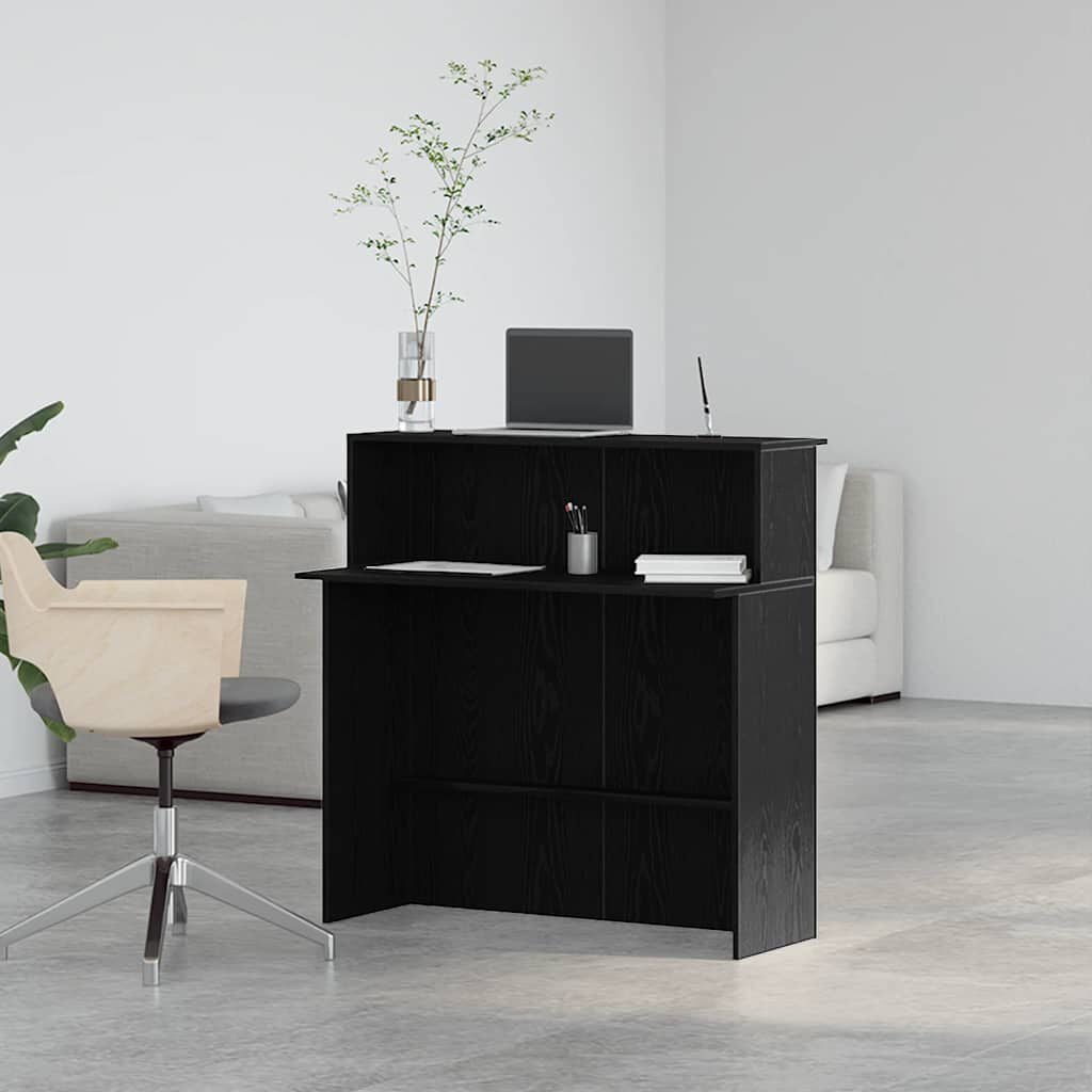280596 - VIDAXL Tavolinë Pritjeje e Zezë 100x50x103,5 cm Dru i Inxhinierizuar