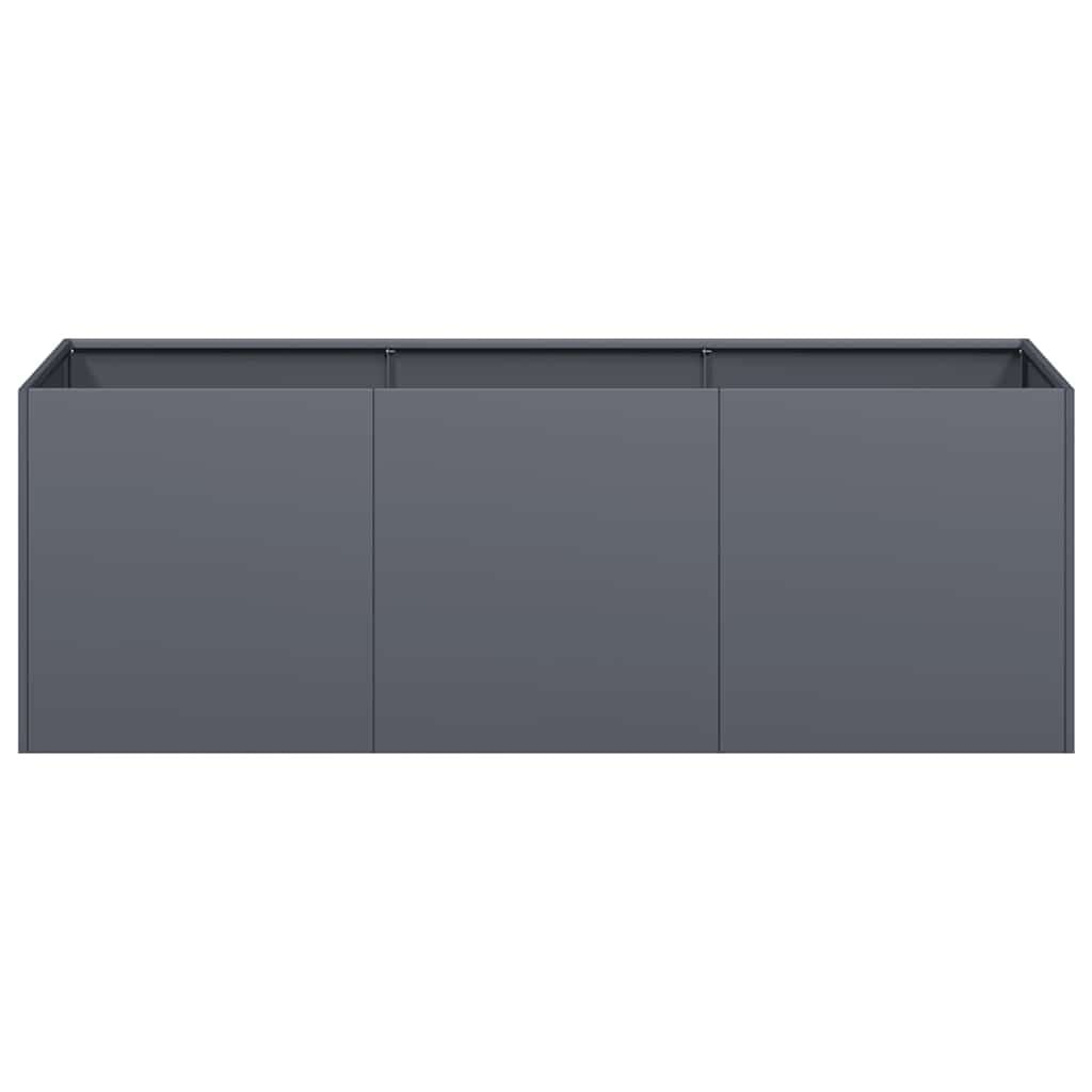 280601 - VIDAXL Vazo Antraciti 120x40x40 cm Çelik i petëzuar në të ftohtë