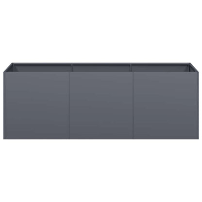 280601 - VIDAXL Vazo Antraciti 120x40x40 cm Çelik i petëzuar në të ftohtë