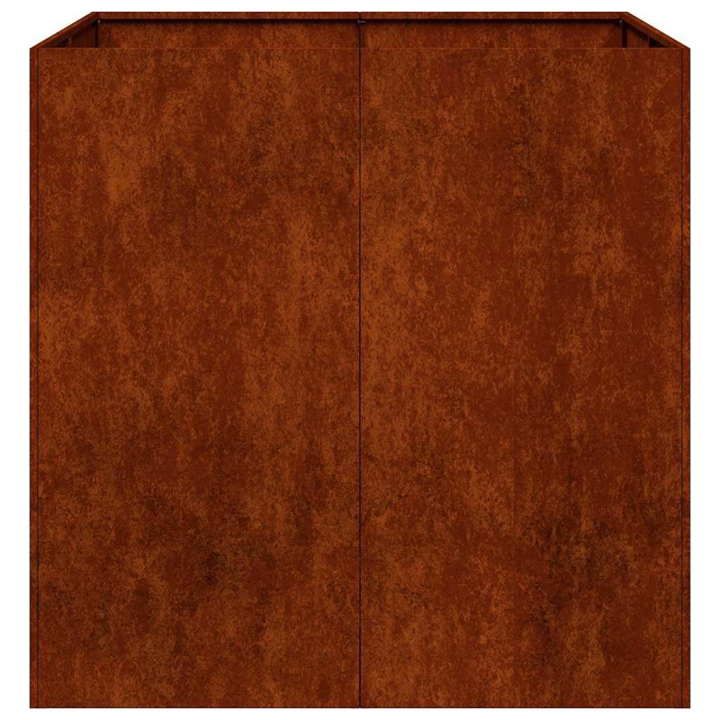 280612 - VIDAXL Vazo e ndryshkur 80x80x80 cm Çelik i Rezistent ndaj Motit