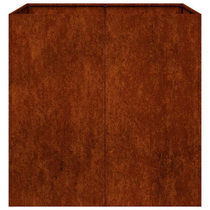 280612 - VIDAXL Vazo e ndryshkur 80x80x80 cm Çelik i Rezistent ndaj Motit