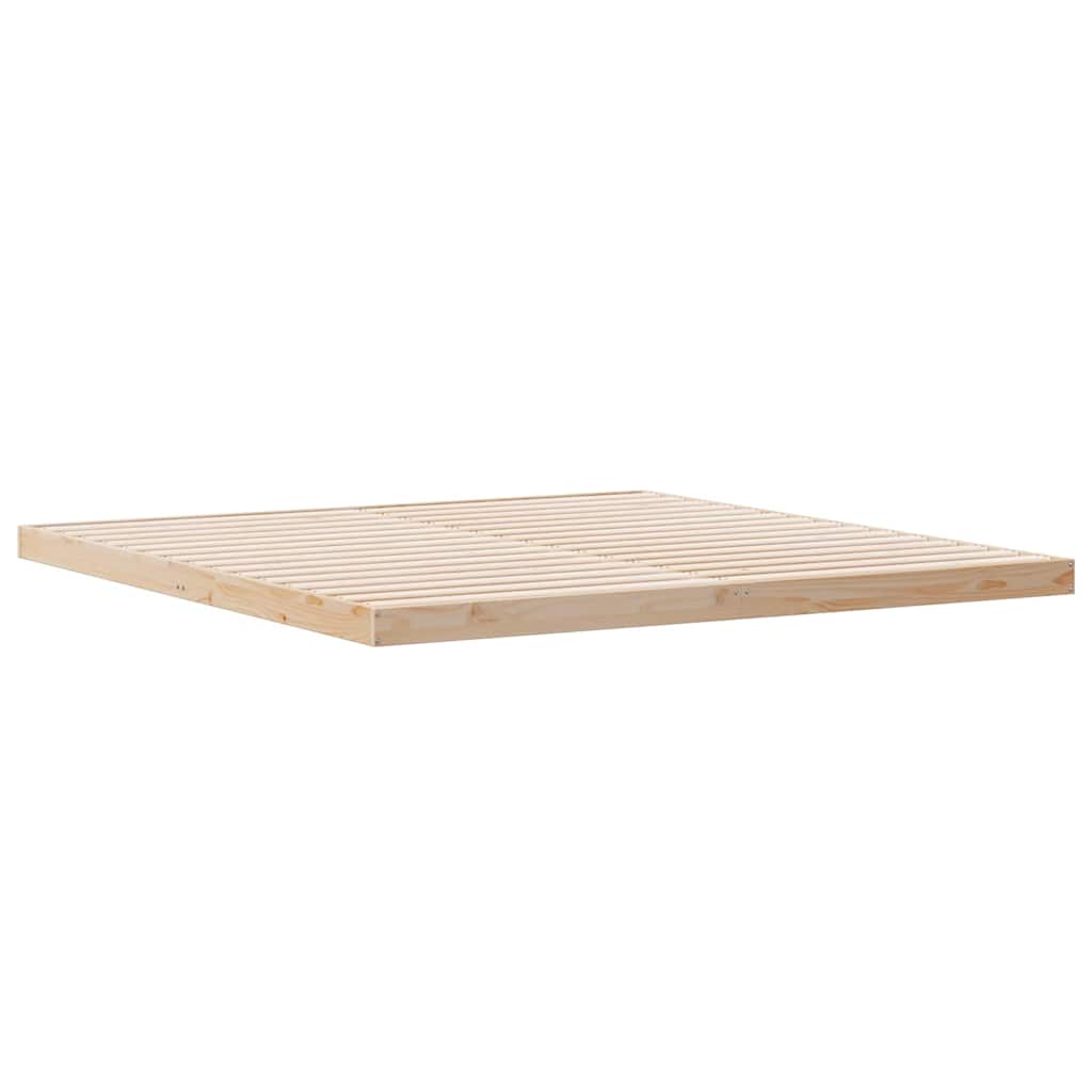 244563 - vidaXL Kornizë Krevati për Dysheme prej Druri Pishe Natyral 213.5x204x9 cm