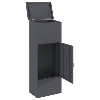 280658 - vidaXL Kuti Paketash me Derë Antracit 44.5 x 29 x 110.5 cm Çelik