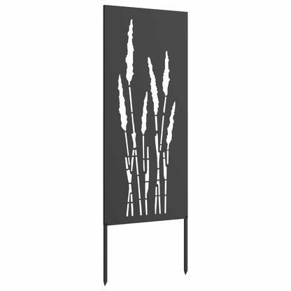 265595 - vidaXL Mbrojtëse Privatësie për Kopsht, e Zezë 50 x 140 cm, Çelik i petëzuar në të ftohtë