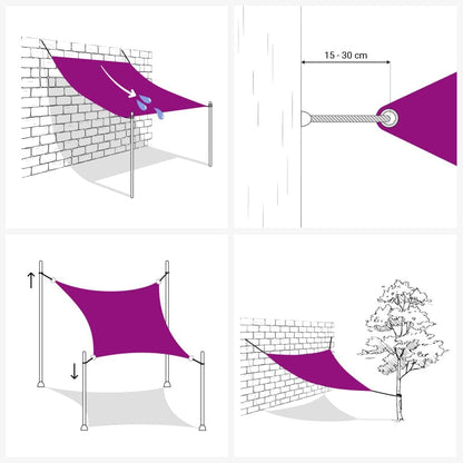 265006 - VIDAXL Tendë dielli me vela, drejtkëndëshe, prej pëlhure Oxford, 2x4,5 m, ngjyrë bezhë