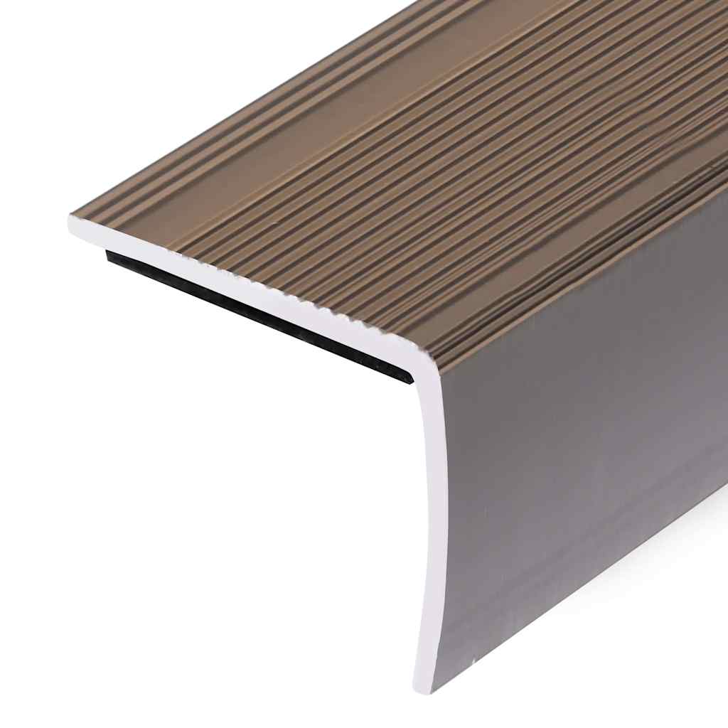 280294 - vidaXL Profile për Shkallë në Formë L, 15 Copë, 90 cm, Alumini, Kafe