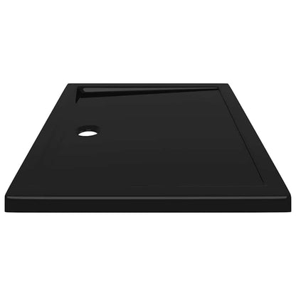 265016 - VIDAXL Tabaka Baze Dushi Drejtkëndëshe prej ABS, E Zezë 70x90 cm