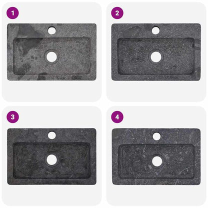 181637 - VIDAXL Lavaman i Montuar në Mur në Ngjyrë Gri, Materiali Mermer, Madhësia 38x24x6.5 cm