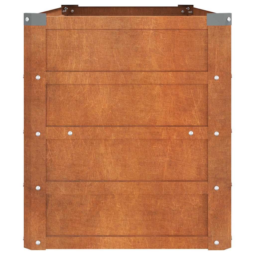 265025 - VIDAXL Shtrat i ngritur për kopsht, Rrënjët, Çelik Corten, 100x40x45 cm