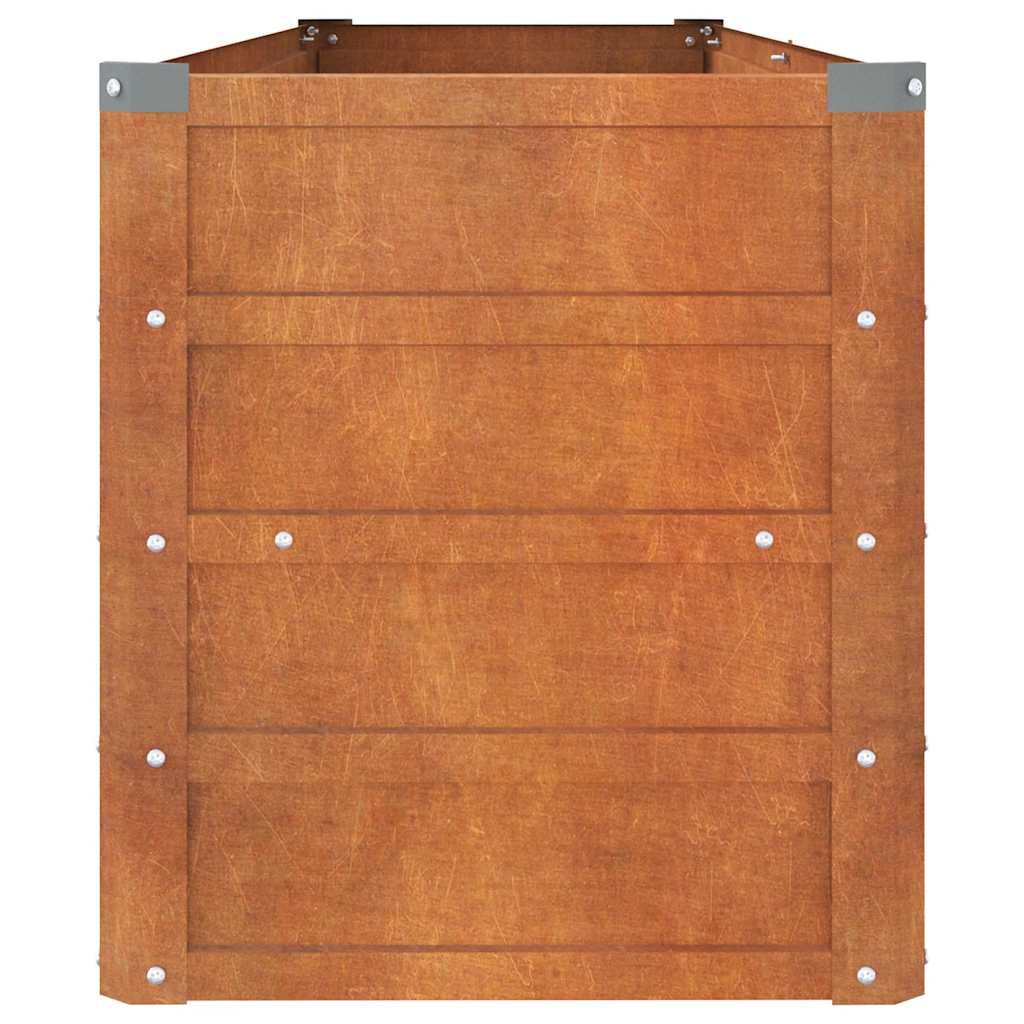 280023 - VIDAXL Shtrat i ngritur për kopsht, ngjyrë ndryshkur, 160x40x45 cm, çelik Corten