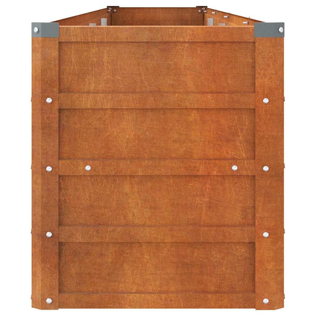 280027 - VIDAXL Shtrat i Ngritur për Kopsht, i Rrënjët, 320x40x45 cm, Çelik Corten