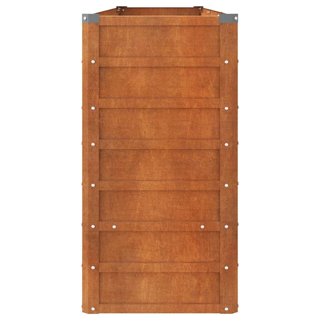 280028 - VIDAXL Shtrat i ngritur për kopsht, ngjyrë ndryshkur, 320x40x77 cm, çelik Corten