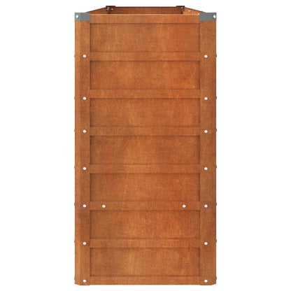 280028 - VIDAXL Shtrat i ngritur për kopsht, ngjyrë ndryshkur, 320x40x77 cm, çelik Corten
