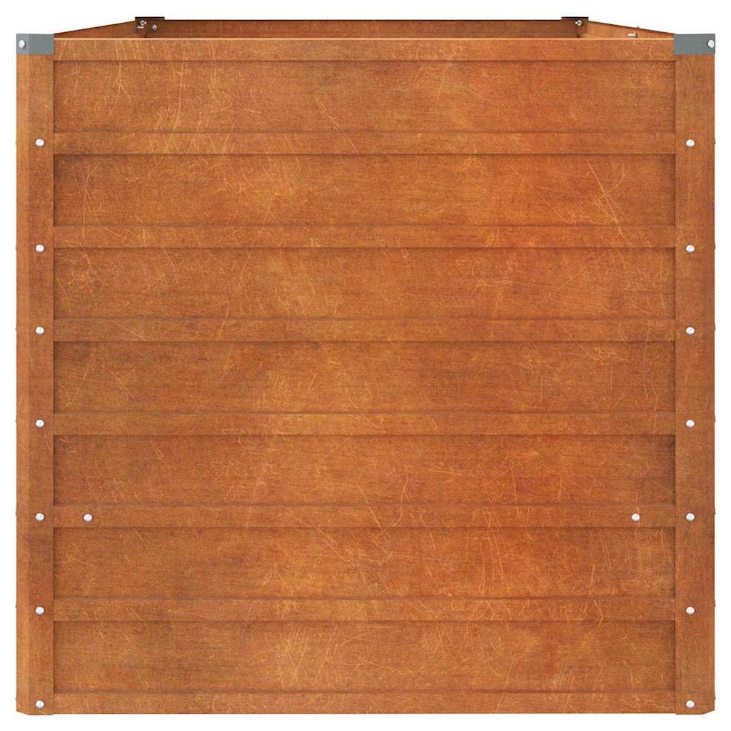 280029 - VIDAXL Shtrat i ngritur për kopsht, ngjyrë ndryshkur, 160x80x77 cm, çelik Corten