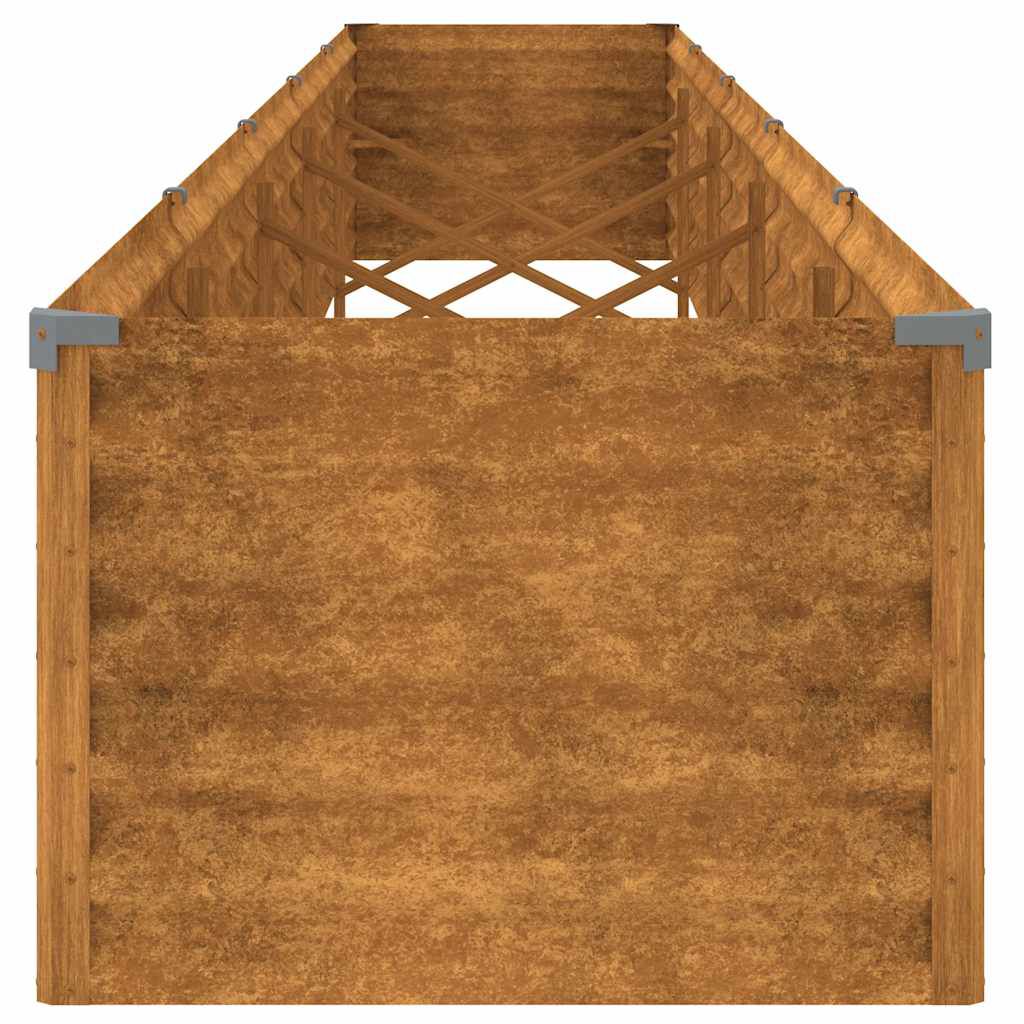280034 - VIDAXL Shtrat i ngritur për kopsht 482x50x36 cm prej çeliku Corten