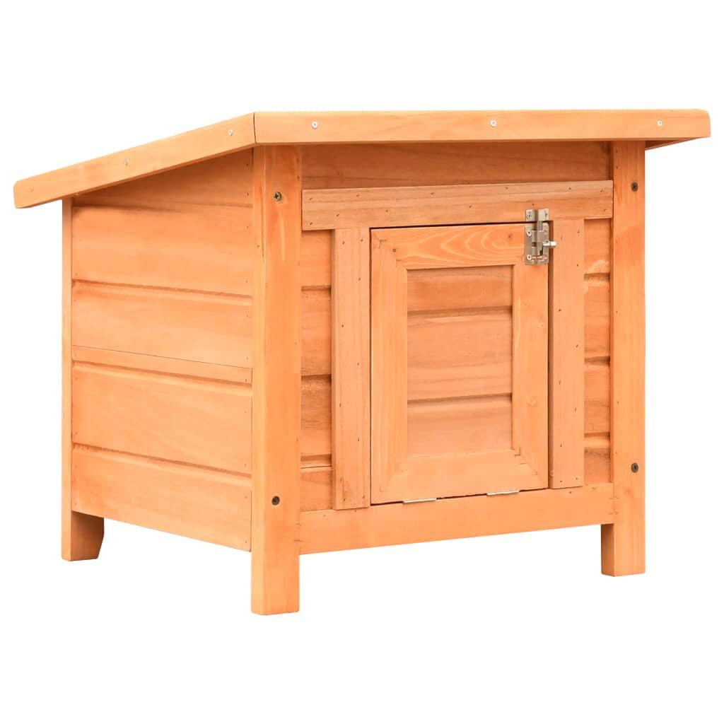 280043 - VIDA XL Shtëpi për mace, Dru Pishe dhe Bredhi i Fortë 50x46x43,5 cm
