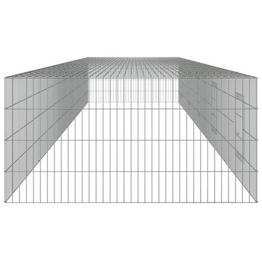 212318 - VIDAXL Kafaz Lepuri me 5 Panele 541x109x54 cm Hekur i Galvanizuar