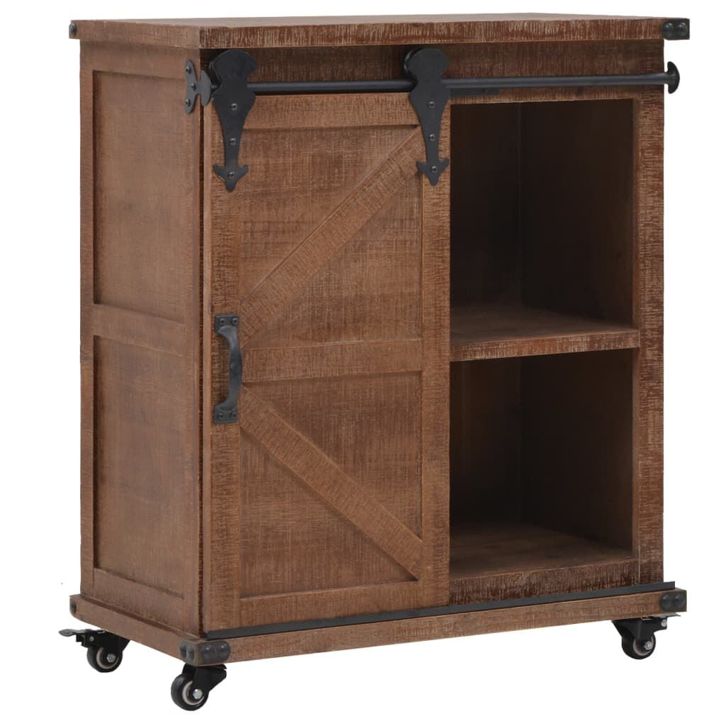 265064 - VIDA XL Dollap Ruajtjeje Dru Bredhi i Fortë 64x33,5x75 cm Kafe