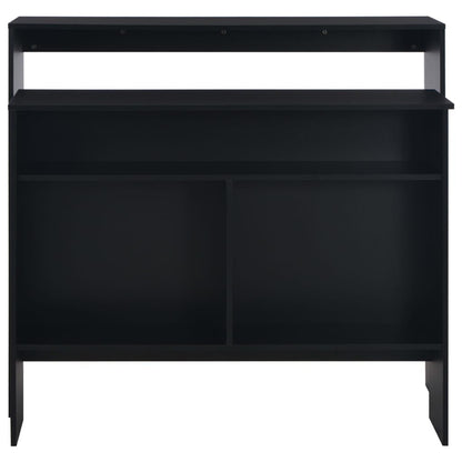 280069 - VIDAXL Tavolinë Bari me 2 Sipërfaqe Tavolinash E Zezë 130x40x120 cm