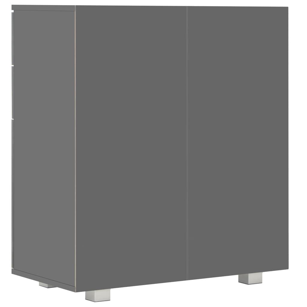 265074 - VIDAXL Bufe Gri me Shkëlqim të Lartë 71x35x80 cm Dru i Inxhinierizuar