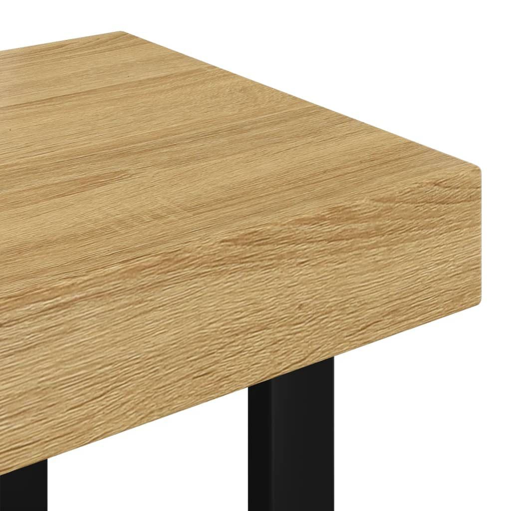 280075 - VIDA XL Tavolinë kafeje kafe e çelët dhe e zezë 90x45x40 cm MDF dhe hekur