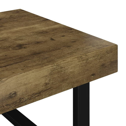 265077 - VIDAXL Tavolinë kafeje kafe e errët dhe e zezë 120x60x40 cm MDF dhe hekur
