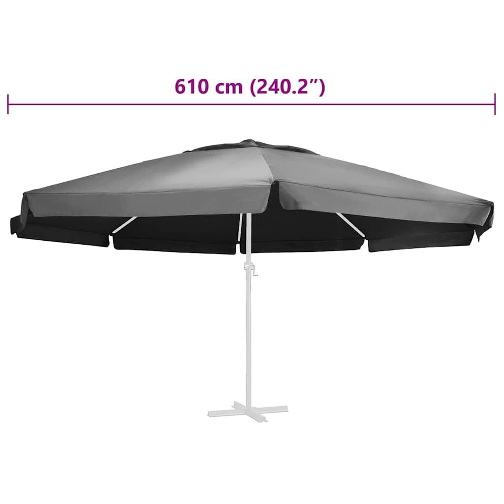 265085 - VIDAXL Pëlhurë Zëvendësuese për Çadër Dielli të Jashtme Antracit 610 cm
