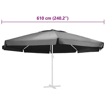 265085 - VIDAXL Pëlhurë Zëvendësuese për Çadër Dielli të Jashtme Antracit 610 cm
