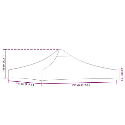 280087 - VIDAXL Çati Tende për Festa, 3x3 m, Kafe, 270 g/m²