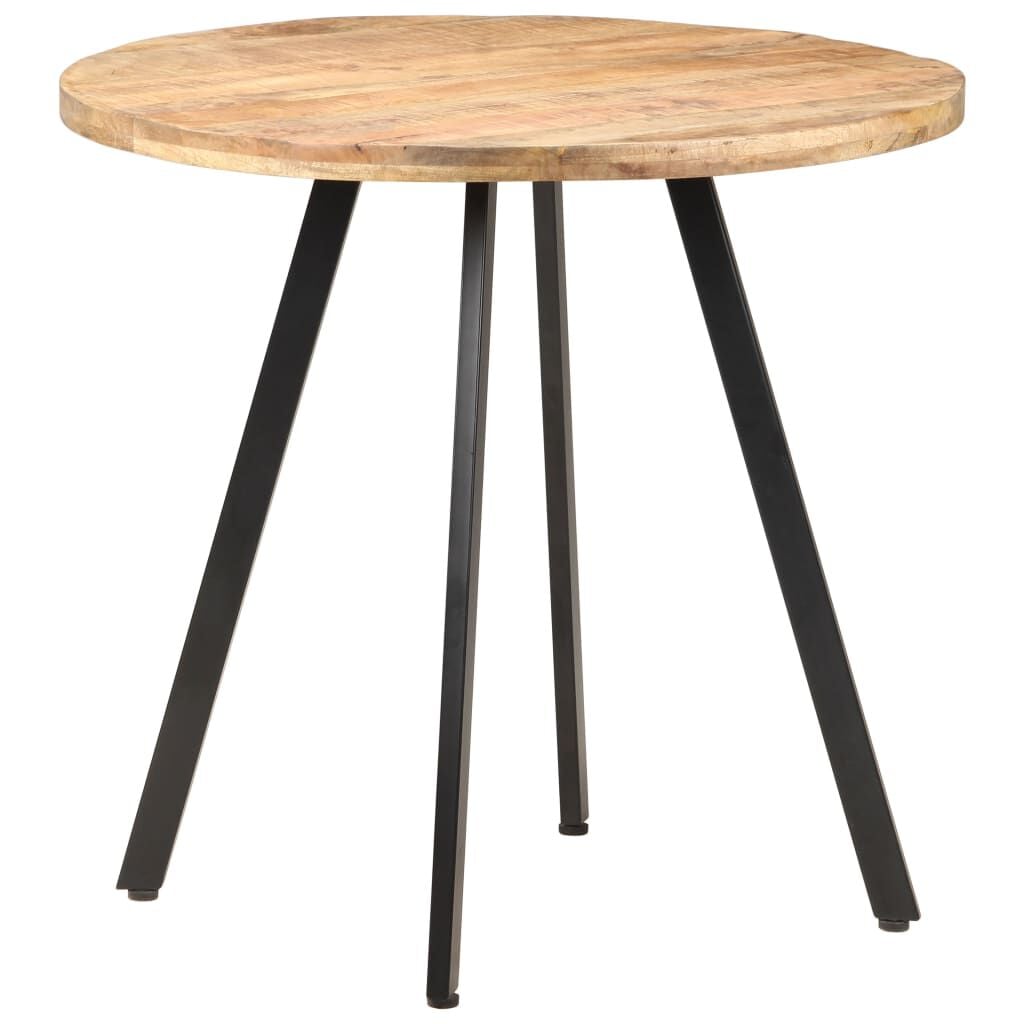 265140 - VIDA XL Tavolinë ngrënieje 80 cm prej druri mangoje të ashpër