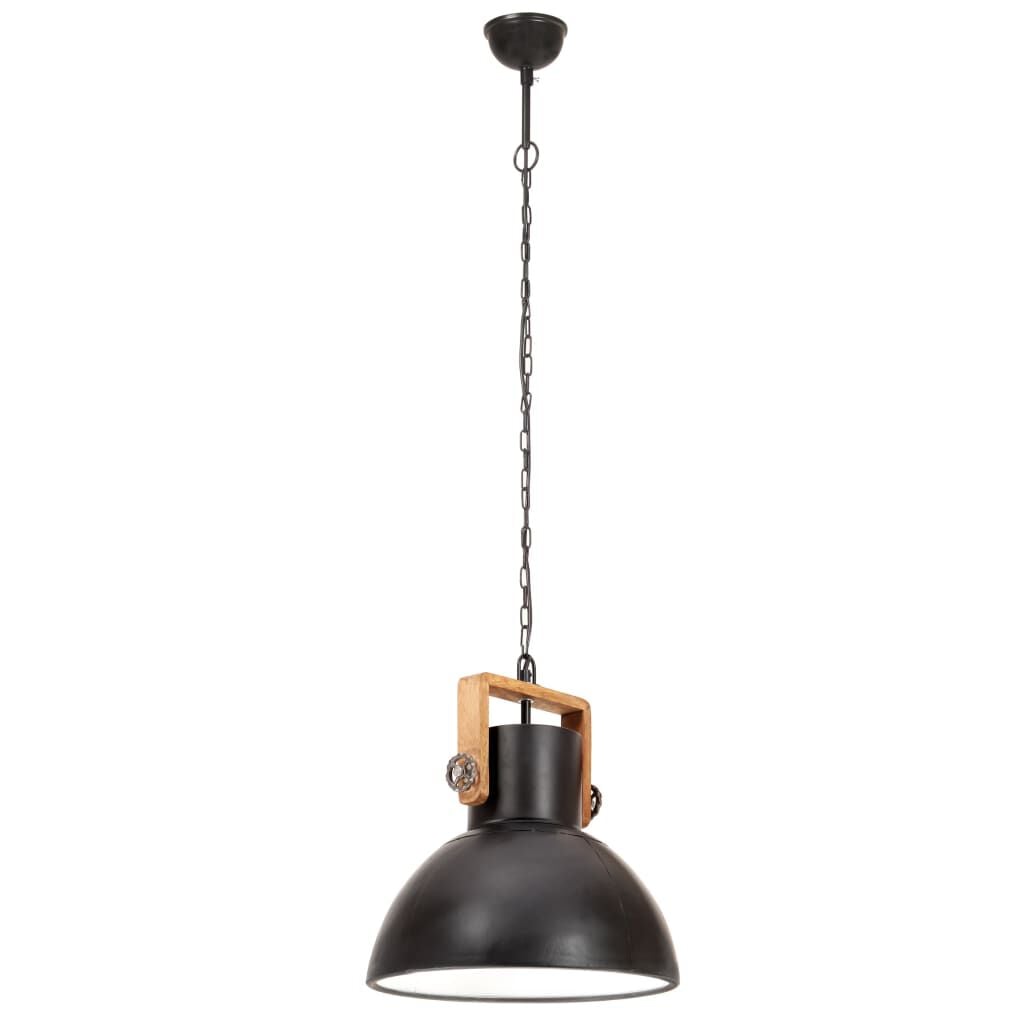 265141 - VIDA XL Llambë Industriale e Varur 25 W E Zezë e Rrumbullakët 40 cm E27