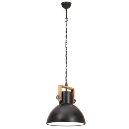 265141 - VIDA XL Llambë Industriale e Varur 25 W E Zezë e Rrumbullakët 40 cm E27