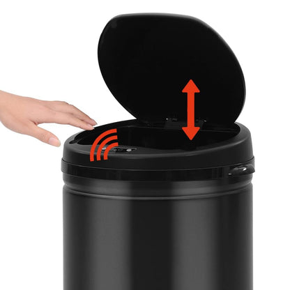 265145 - VIDA XL Kosh Plehrash Automatik me Sensor 50 L Çelik Karboni i Zi