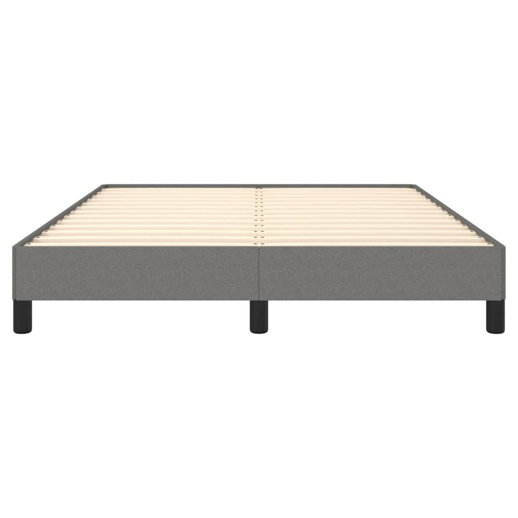 280177 - VIDAXL Kornizë shtrati pa dyshek, ngjyrë gri e errët 140x190 cm, material