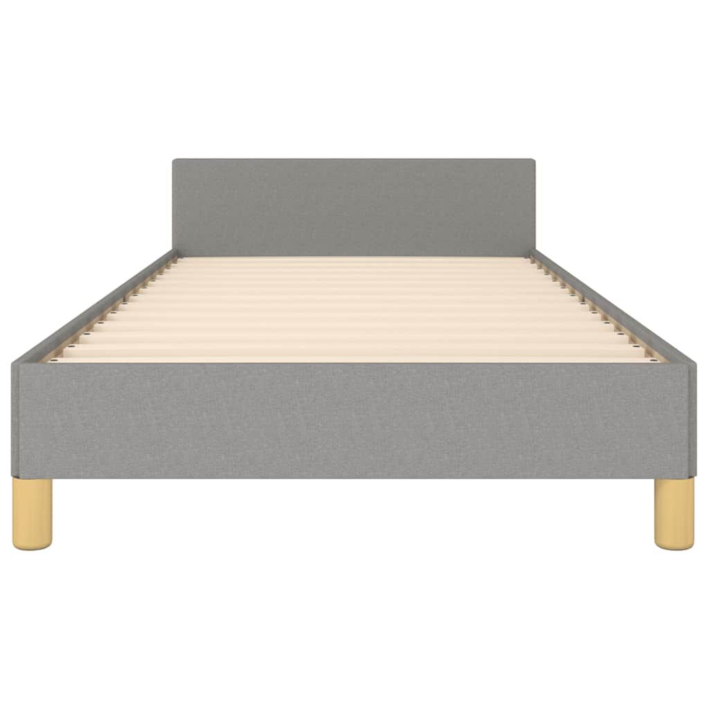 280181 - VIDAXL Kornizë Shtrati pa Dyshek, Ngjyrë Gri e Çelët 90x200 cm, Material