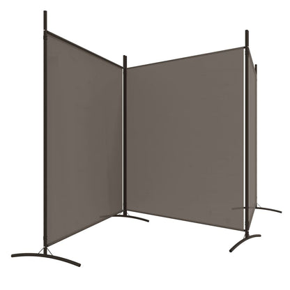 280193 - VIDAXL Ndarëse Dhome me 3 Panele, Ngjyrë Antraciti 525x180 cm, Pëlhurë