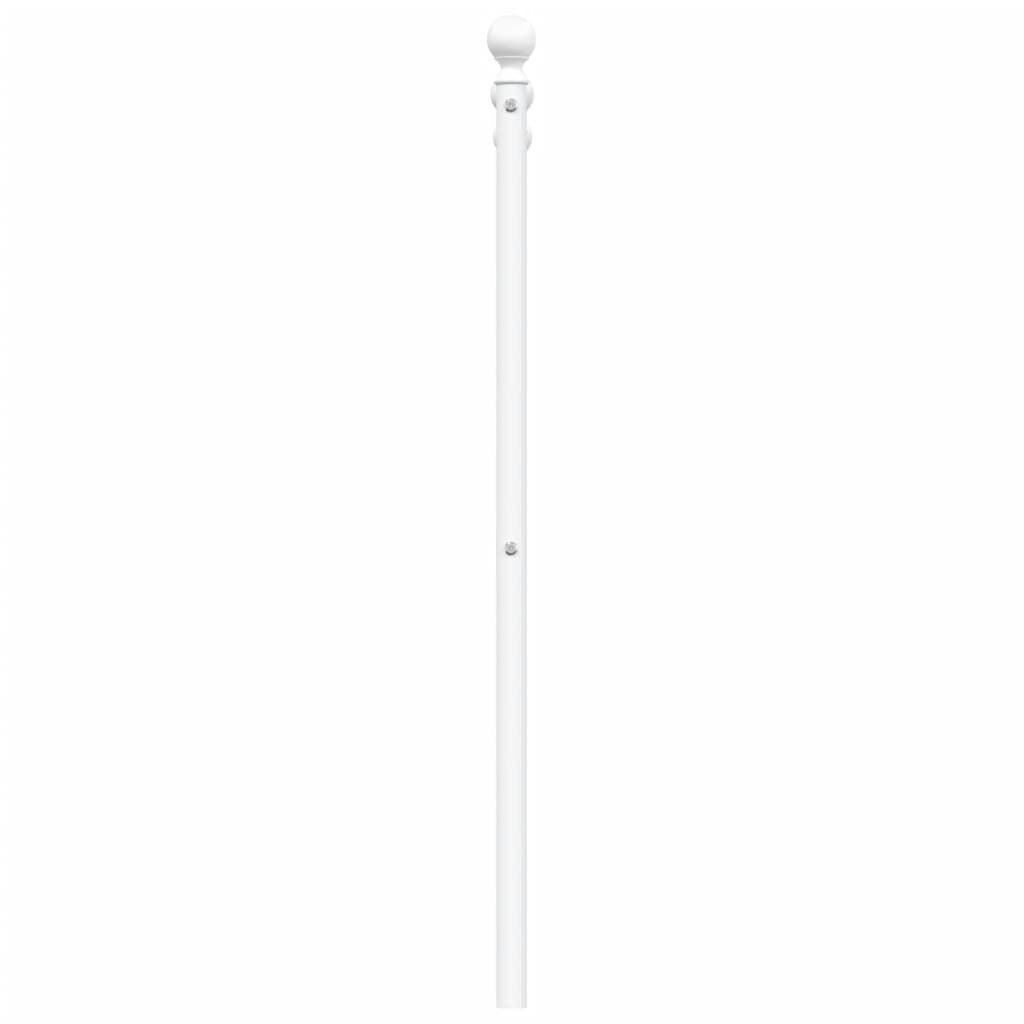 280203 - VIDAXL Kokë shtrati metalike, e bardhë, 140 cm