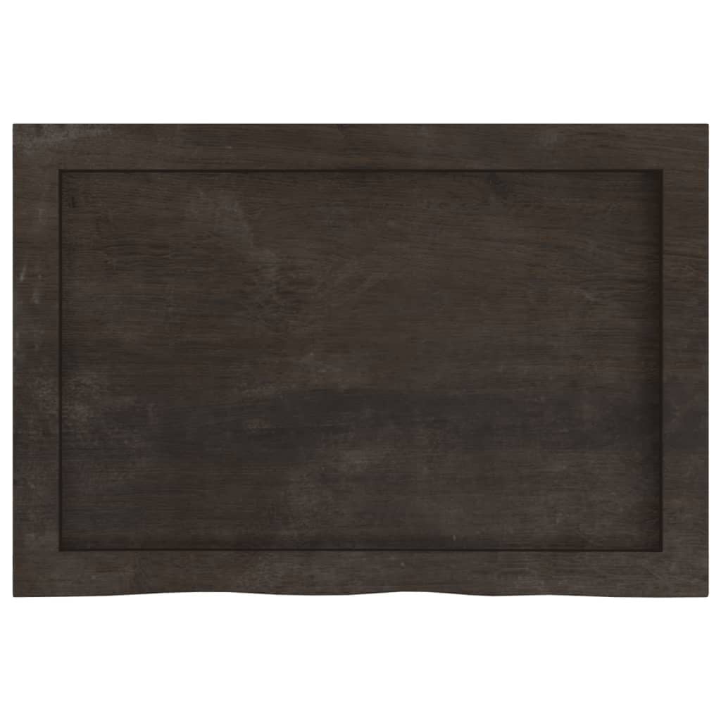 280240 - VIDAXL Raft Muri Ngjyrë Kafe 60x40x(2-6) cm Lisi i Trajtuar