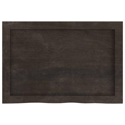 280240 - VIDAXL Raft Muri Ngjyrë Kafe 60x40x(2-6) cm Lisi i Trajtuar