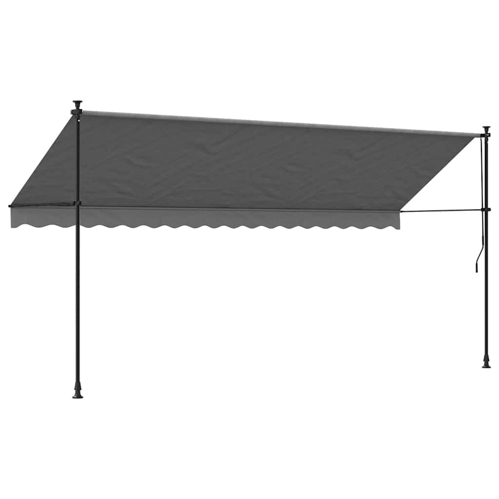 280253 - VIDAXL Tendë e tërheqshme Antracit 400x150 cm Pëlhurë dhe çelik