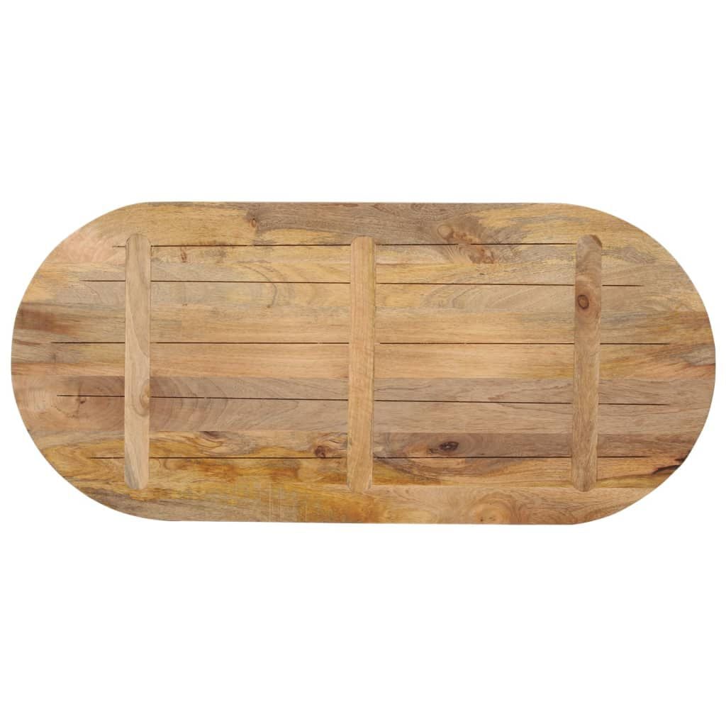 265231 - VIDAXL Sipërfaqe Tavoline 120x60x2,5 cm Ovale prej Druri të Masturbuar Mango