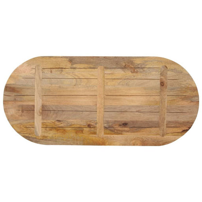 265231 - VIDAXL Sipërfaqe Tavoline 120x60x2,5 cm Ovale prej Druri të Masturbuar Mango