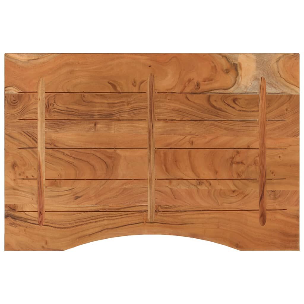 265232 - VIDAXL Sipërfaqe Tavoline Drejtkëndëshe prej Druri të Masturbuar prej Akacieje 80x60x2,5 cm