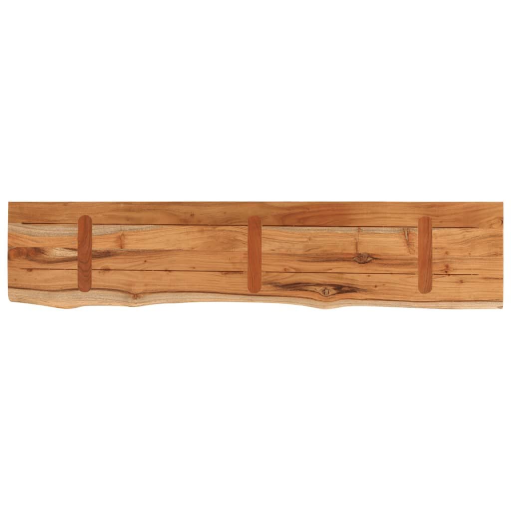 265235 - VIDAXL Raft Muri Drejtkëndor 120x20x3,8 cm me Dru të Masturbuar Akazie me Skaje të Gjerë