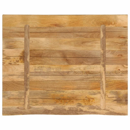265238 - VIDAXL Sipërfaqe Tavoline 90x80x2,5 cm Dru i Masturbuar me Skaje Live, Mango e Ashpër
