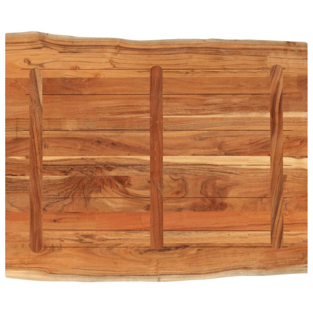 265239 - VIDAXL Sipërfaqe Tavoline Drejtkëndëshe prej Druri të Masturbuar me Skaje Akazie 90x80x2,5 cm