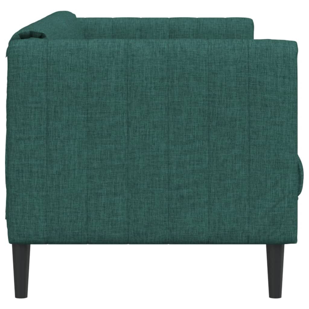 265260 - VIDA XL Divan 2-Vendësh, Material Jeshile i Errët