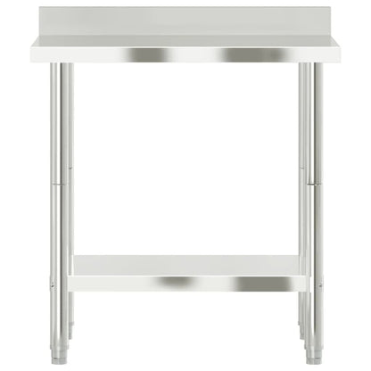 280280 - VIDA XL Tavolinë Pune Kuzhine me Spërkatje Prapa 82,5x55x93 cm Çelik Inoks