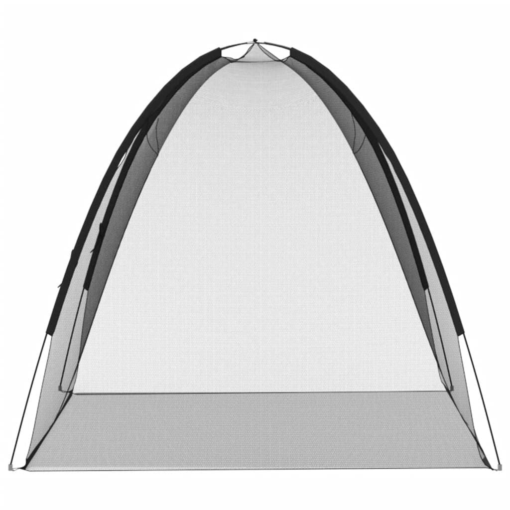 280326 - VIDAXL Rrjetë Kundër Mushkonjave Mongolia me Dyer 220 Rrjetë e Zezë 200x150x140 cm