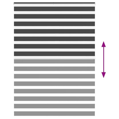 265310 - VIDAXL Perde Zebra e Zezë 155x200 cm Poliester